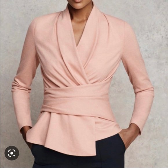 The Fold London Belville Top Blush Pink Virgin Wool SM - Picture 1 of 8